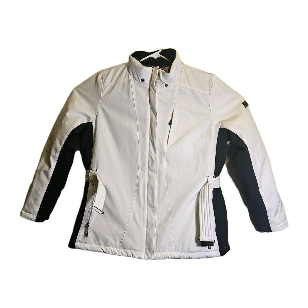 ZeroXposur Women’s WinterSki Snow Jacket White Black Sze XL See Pictures No Hood